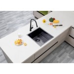 Aqu Gun Metal Handmade Single Bowl Kitchen Sink 390*450*215 Aqu Gun Metal Handmade Single Bowl Kitchen Sink 390*450*215